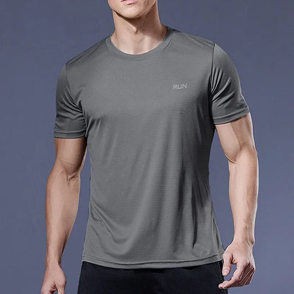 Été Sport Gym t-shirt hommes séchage rapide course musculation chemises hommes à manches courtes Fitness hauts surdimensionné brésil t-Shirt Jersey