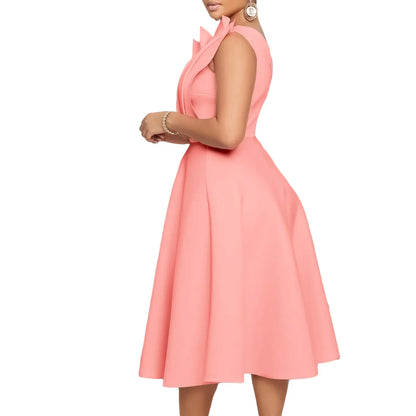 Vêtements africains robes de soirée de mariage africaines pour femmes élégantes 2024 été afrique sans manches Polyester soirée robe mi-longue robes