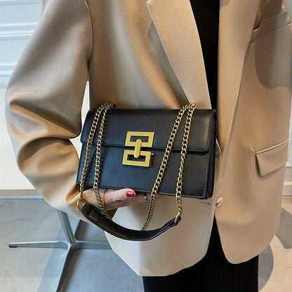 Sac à bandoulière classique minimaliste, portefeuille carré en cuir PU, sac à main et sac à bandoulière décontracté pour femmes