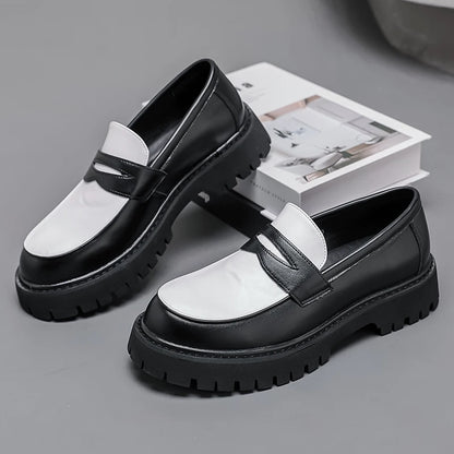 Chaussures en cuir à grosse tête pour hommes, chaussures d'affaires confortables, chaussures décontractées, style britannique, fête itude, social, mode, hommes, taille 38-46
