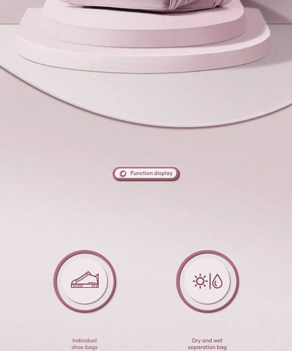 Sac à dos violet clair de grande capacité pour femmes avec séparation sèche et humide, sac d'ordinateur de transport, multifonctionnel étanche l