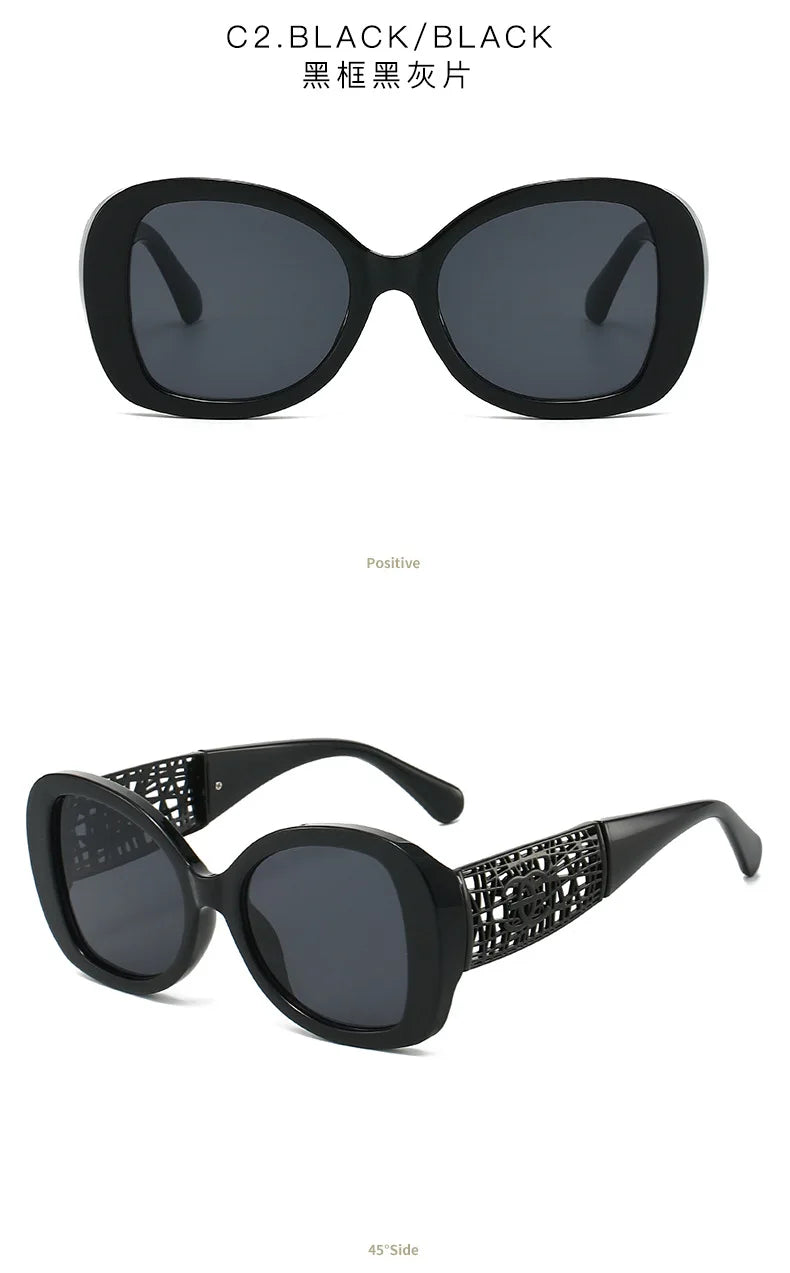 Lunettes de soleil tendance haut de gamme pour femmes et hommes, résistantes aux UV, rétro, personnalisées pour l'extérieur