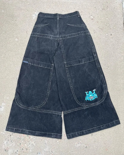 Y2K hommes Baggy Jeans vintage streetwear brodé Harajuku motif jeans hommes femmes sol américain Hip Hop gothique jambe large jean