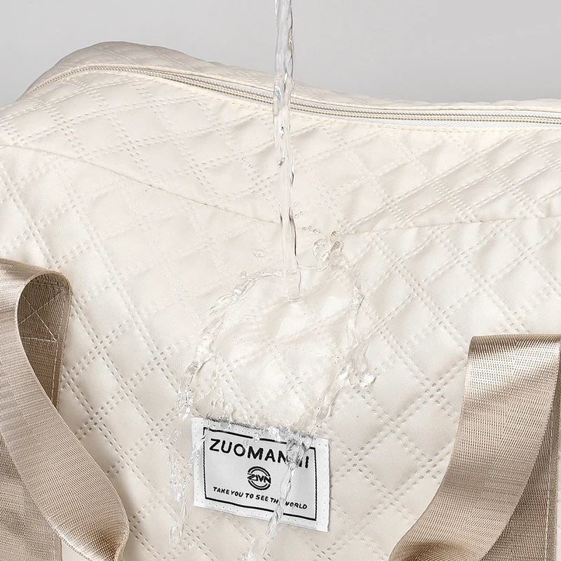 Sac de voyage léger en latex rhombique, sac de rangement portable de grande capacité pour le sport et le fitness, sac de week-end de nuit