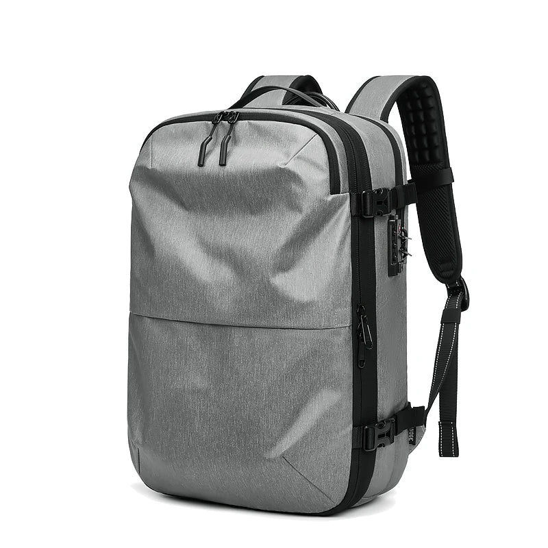 Sac à dos de voyage à compression sous vide pour hommes, sac à dos pour ordinateur portable 17 pouces, sac à dos scolaire de grande capacité, sac à dos de randonnée étendu SR