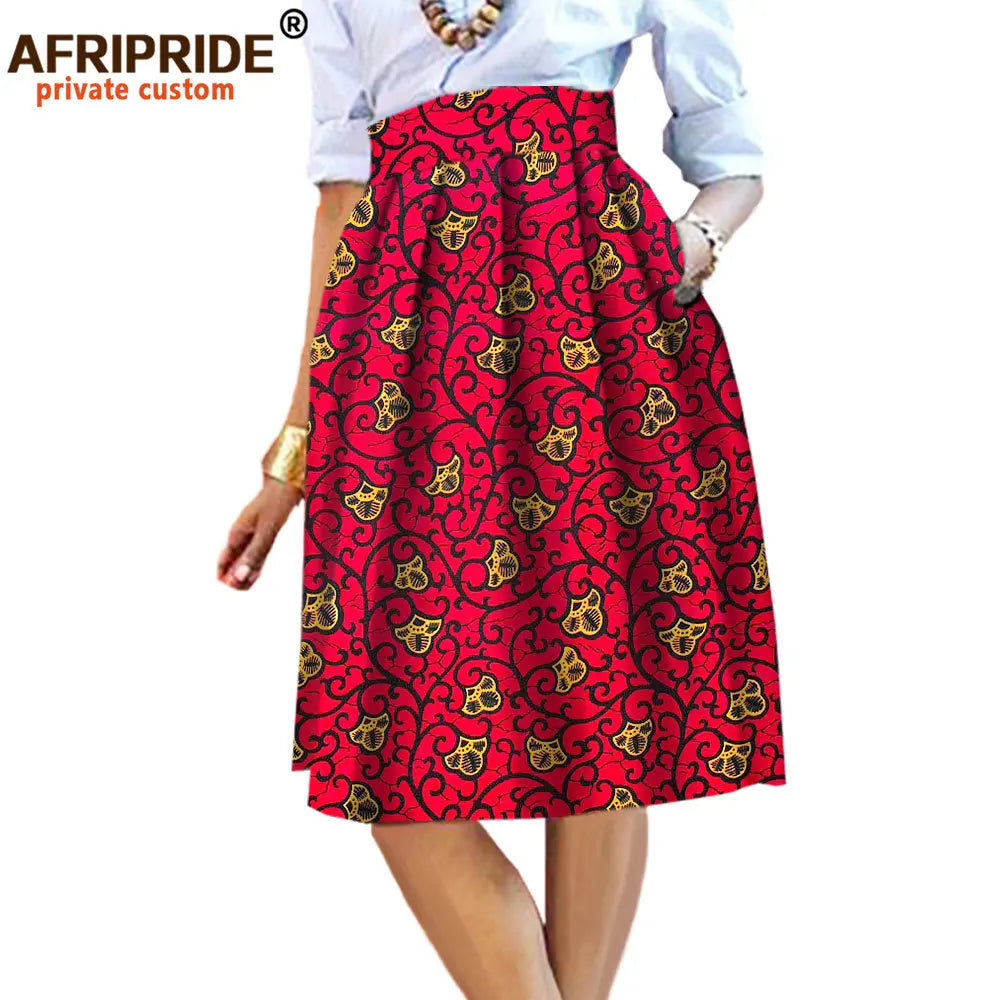 2025 été Original Style africain vêtement jupe Midi pour les femmes privé personnalisé de haute qualité Batik coton Femmal vêtements A 722704