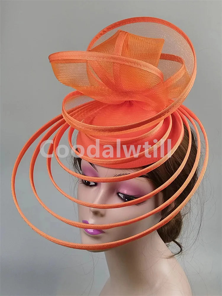 Église Fascinator Chapeau mariage maille casque femmes fête Banquet Chapeau casquette bandeau dames fête thé Royal Ascot pilulier casquettes