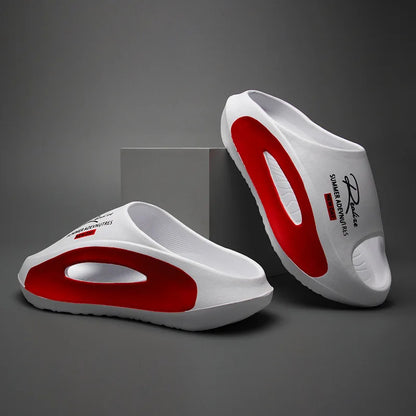 2025 Men's Casual Sports Outerwear Fashion Summer Soft Bottom Cool Drag Anti slip Indoor and Outdoor Durable Trendy Slippers