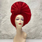 Turban de tête musulman pour femmes, Gele africain violet, casquettes déjà fabriquées, Auto Aso Oke, cravate de sauna Gele, chapeau rond pour dames, Z620-2 de fête
