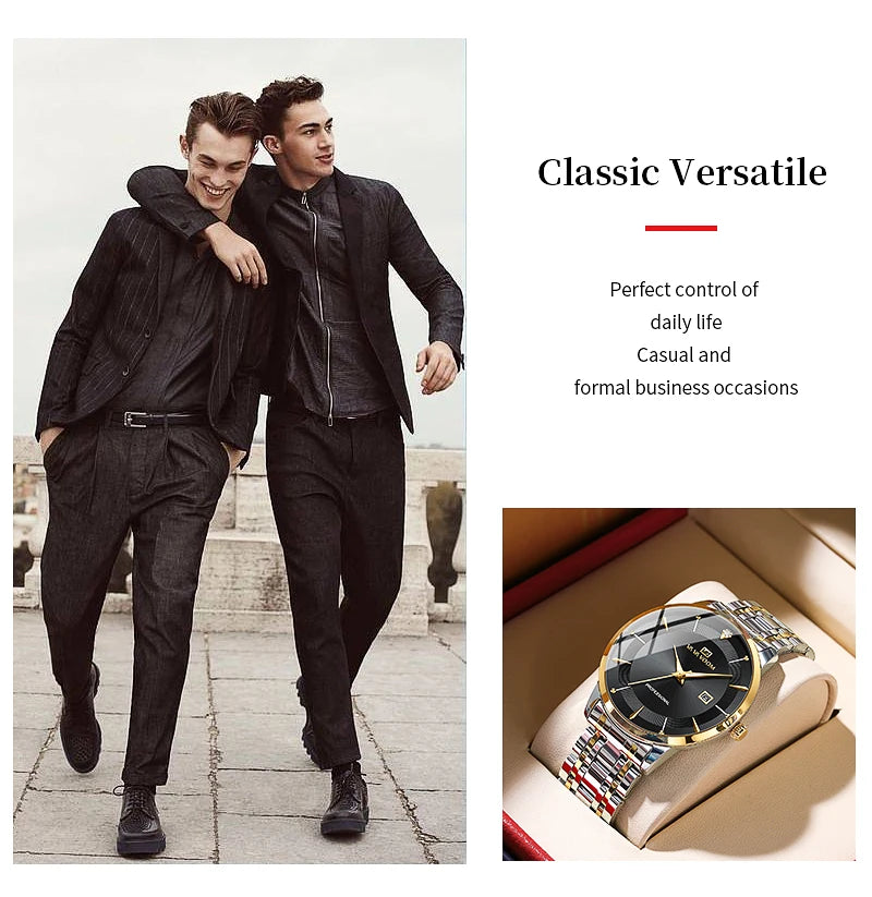 2024 nouveaux hommes montre en acier inoxydable Style d'affaires de luxe strass 43mm bleu or Quartz mouvement montre-bracelet Relogios Masculino