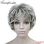 Forte beauté dames perruques courtes ondulées cheveux blonds dorés pour les femmes synthétique Capless perruque 16 couleurs