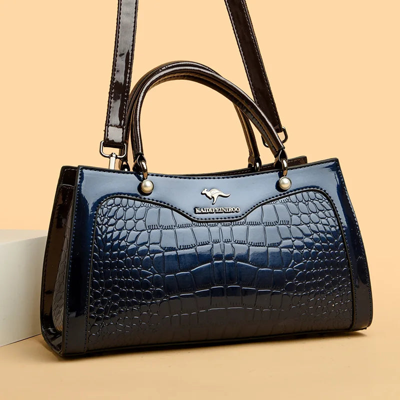 Sacs à main en cuir verni pour femmes, sacs à bandoulière pour dames, sacs à main de créateurs de luxe, petit sac fourre-tout décontracté, initié par la marque, nouveau