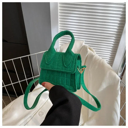 Sac à main en feutre coloré pour femme, mini sacs à main, sac à bandoulière, motif pierre, initié