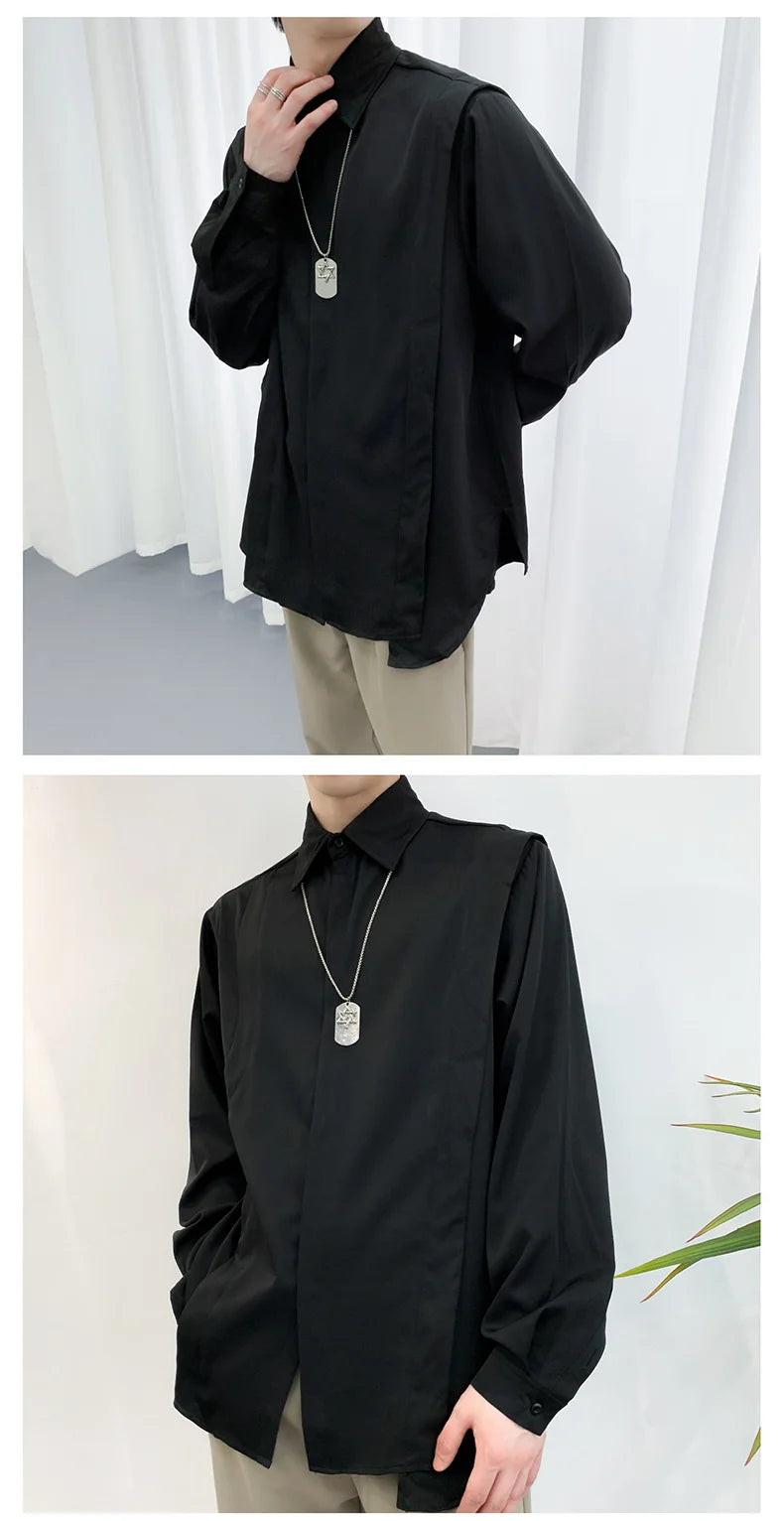 Chemise à manches longues CHRISTAMPain pour homme, grande taille, style Steampunk, Harajuku, Hip Hop, à revers, ChimDesigner