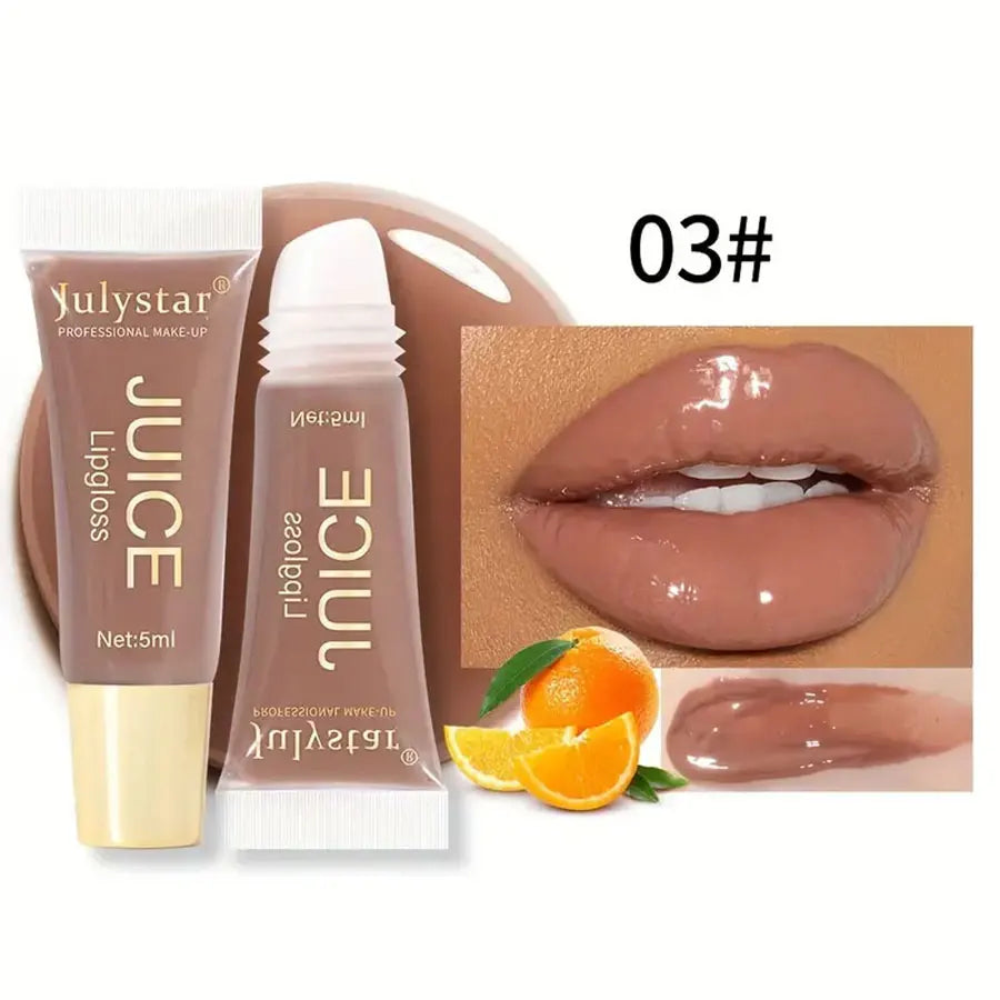 Gelée liquide hydratante et éclaircissante, huile de baume Jules, parfum de fruits Jules Lines Jelly Pout, verre brillant