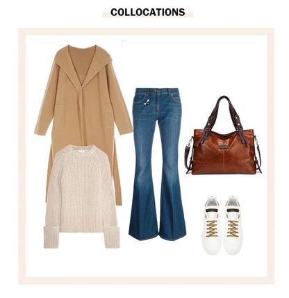 Sac fourre-tout décontracté pour femmes, sacs à main en cuir souple, sacs à bandoulière Vintage de grande capacité, nouvelle mode 2023