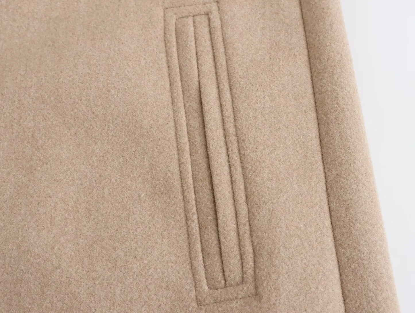 TRAF femmes 2024 automne nouvelle mode Tongle Style coupe ajustée longue manteau décontracté Chic revers bouton à manches longues manteau vêtements d'extérieur Mujer