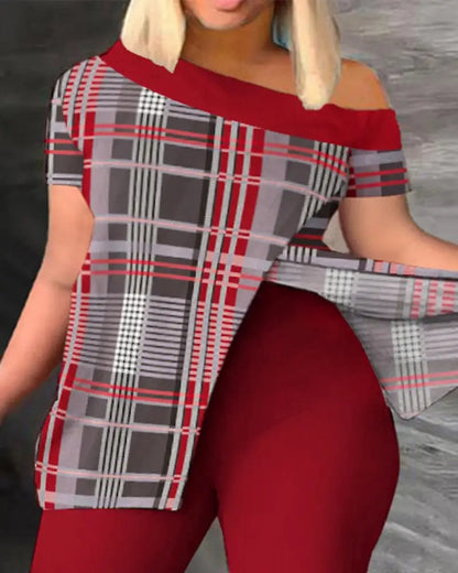 Ensemble 2 pièces imprimé pour femme, nouvelle collection printemps et été