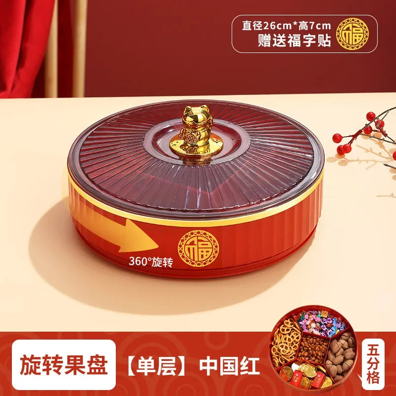 Boîte à snacks transparente multicouche, anti-poussière, acrylique, fruits secs, boîte de rangement pour bonbons et noix, salon moderne, conteneur solaire