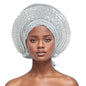 Casquette Turban plissée pour femmes africaines déjà fabriquées Auto Gele femme bandeau Nigeria dame chapeaux chapeau fête de mariage chapeaux