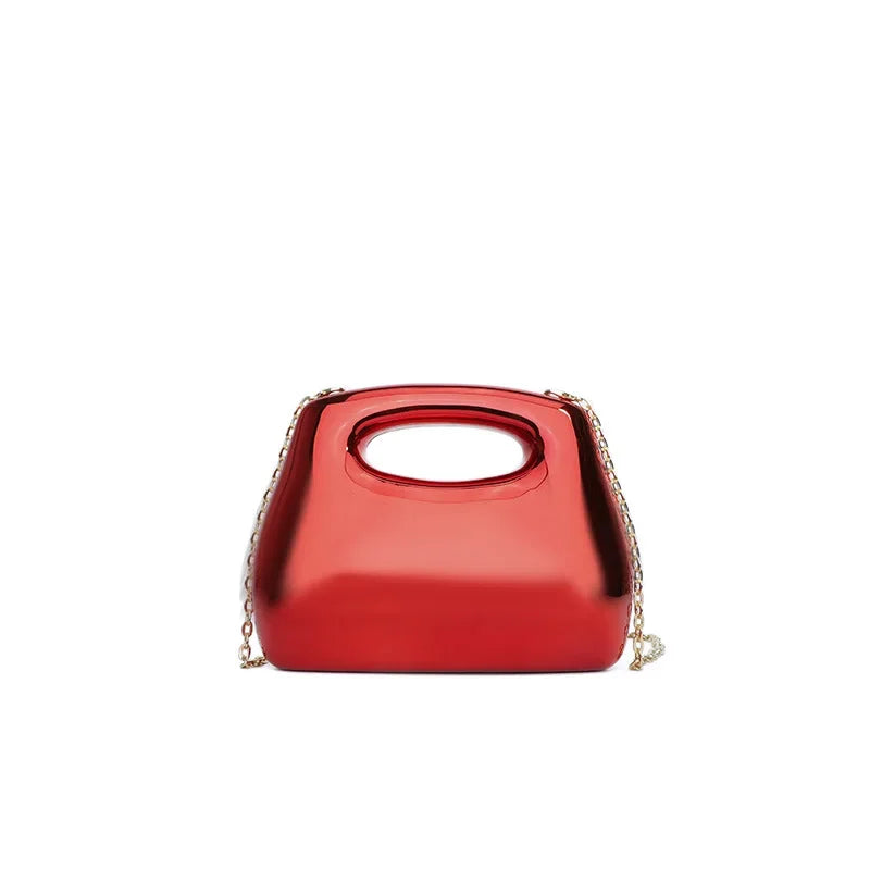 Sac à main hobo en acrylique doré pour femme, sac à main de plage transparent, sac à main de soirée, poignée supérieure ronde, fête de mariage, designer de luxe