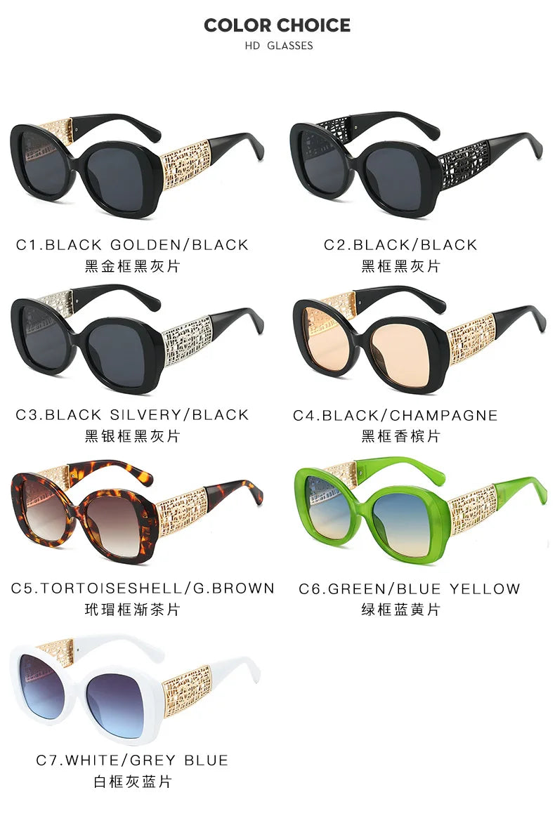 Lunettes de soleil tendance haut de gamme pour femmes et hommes, résistantes aux UV, rétro, personnalisées pour l'extérieur