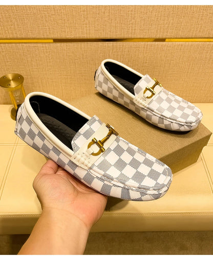 Nouveaux mocassins en cuir véritable hommes Design mocassin mode sans lacet doux plat chaussures décontractées pour hommes chaussures pour homme chaussures de bateau faites à la main