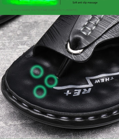 Marque hommes sandales été à semelles souples anti-dérapant chaussures de plage mâle en plein air confortable hommes pantoufles de luxe de haute qualité sandalias