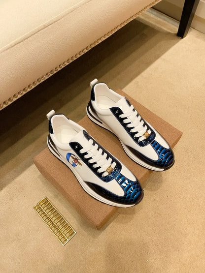 Designers Italie Chaussures d'abeilles décontractées pour hommes Mode de luxe Chaussures en cuir véritable pour affaires Baskets classiques de sport à lacets