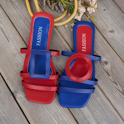 Pantoufles plates d'été pour femmes, nouvelles chaussures de plein air, pantoufles décontractées non ald-ald, grande taille, sandales de luxe à la mode, diapositives pour la maison