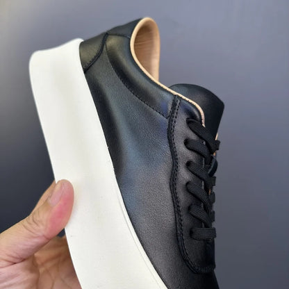 DOYUTIG-Chaussures de planche en cuir véritable pour hommes, baskets à semelle optique coordonnante, chaussures décontractées, rétro vintage, printemps et automne, SGHousex, nouveau