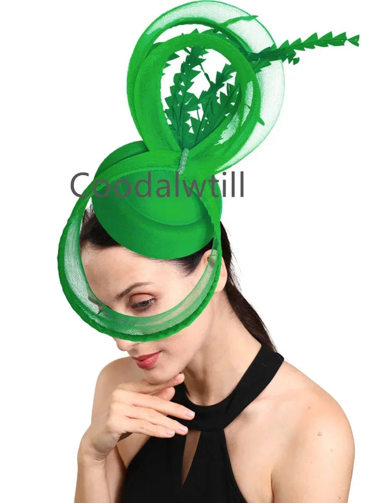 Plume Derbr Fascinator chapeaux femmes Vintage église pilulier casquette bandeau dames élégant Cocktail Kentucky casque Fascinators