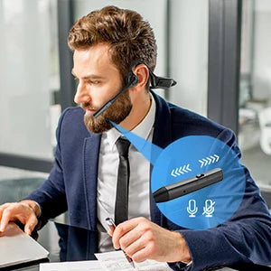 Écouteurs Bluetooth à Conduction d'air à oreille ouverte eppfun, microphone à flèche aptX-LL et bouton de sourdine, pour la conduite, les appels téléphoniques, le bureau