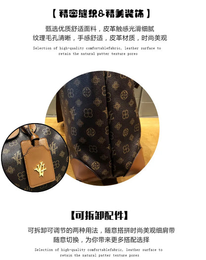 Sacs pour femmes authentiques de grande capacité de Hong Kong, sacs fourre-tout à la mode, en cuir véritable, sacs de voyage à bandoulière populaires.