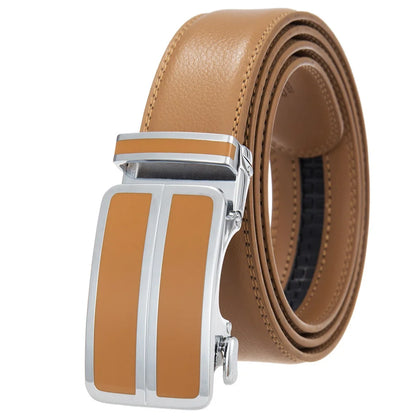 Plyesxale Black Khaki Blue Red White Leather Belt For Men Good Quality Mens Belts Luxury Automatic Buckle Waist Strap Male B1049