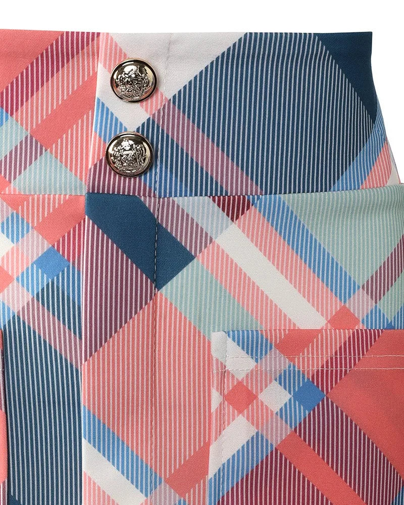 Mode polyvalent correspondant costume et jupe femmes décontracté imprimé fleuri manches bouffantes Blazer manteau et jupe ensemble dames deux pièces costume