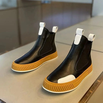 Bottes de neige décontractées en peluche pour hommes, chaussures de planche à plateforme, dessus en cuir microcarence, mode d'hiver, haut de gamme, recommande une augmentation de la hauteur, NuSO k