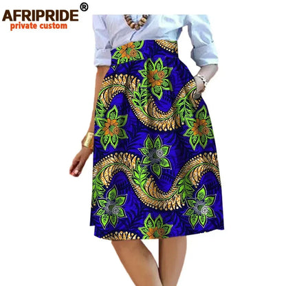 2025 été Original Style africain vêtement jupe Midi pour les femmes privé personnalisé de haute qualité Batik coton Femmal vêtements A 722704