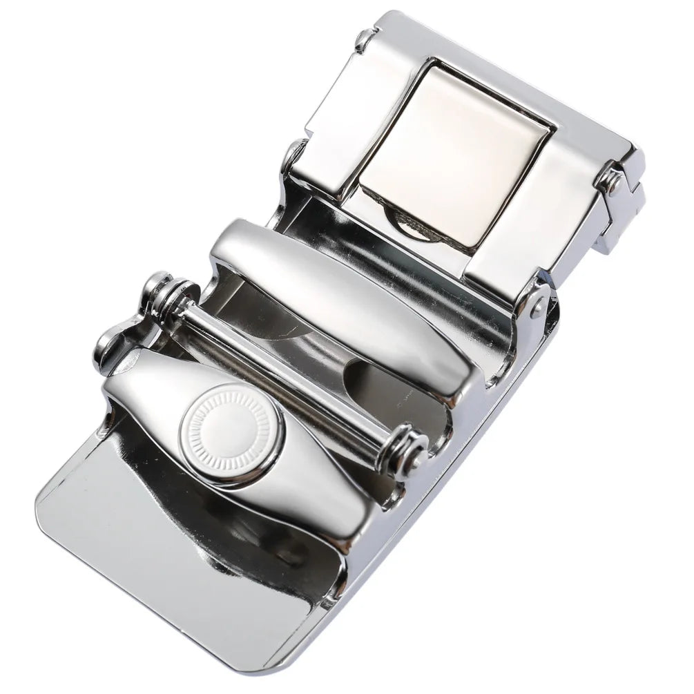 Ceinture en alliage métallique pour hommes, 3.5cm, boucle automatique à dégagement rapide, Clip de ceinture d'affaires, sans trous, boucle de ceinture en cuir bleu rouge