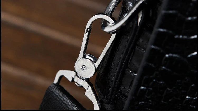 Marque de luxe sac de messager hommes en cuir affaires Alligator sac à bandoulière mâle sacoche décontractée Crocodile Grain sac à bandoulière pour hommes