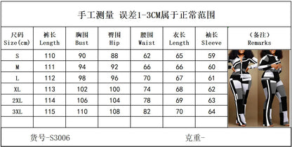 Ensemble de pantalons longs droits pour femmes, fermeture éclair imprimée, col montant, gaine, manches longues, décontracté, automne, hiver, 2024