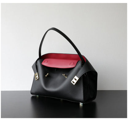 Niche léger luxe haut de gamme en cuir grande capacité première couche peau de vache sac à main pour femme sac fourre-tout banlieue loisirs polyvalent