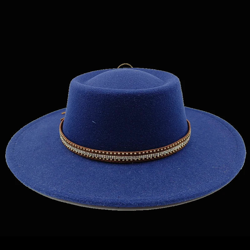 Chapeau fedora rose 8cm, haut convexe concave, chapeau de jazz pour femmes et hommes, chapeau fedora classique à dessus plat