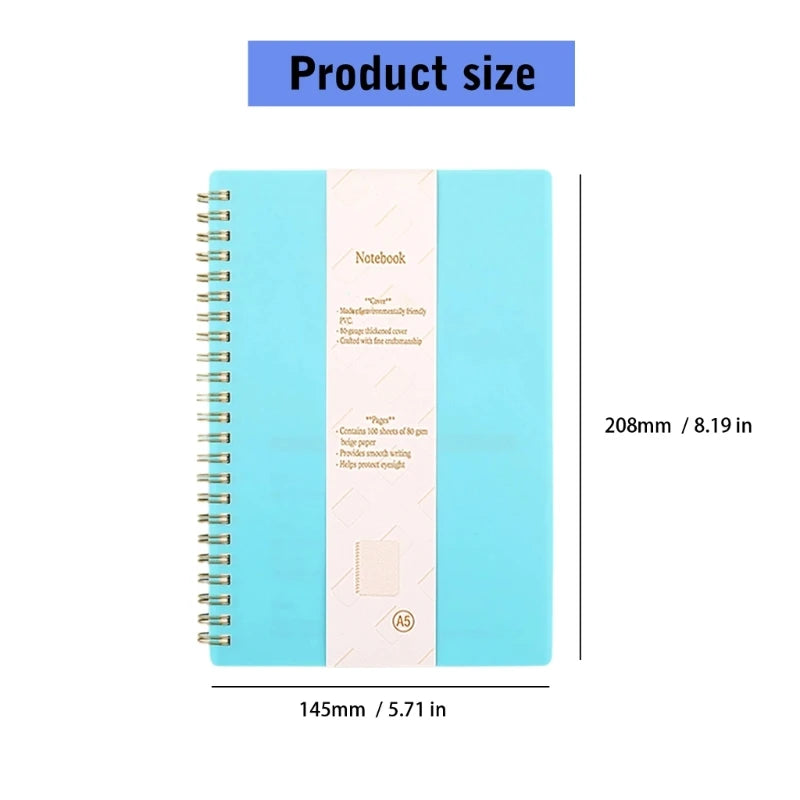 Twin Coil Binding Notebook Journal doublé 160 pages Collège Règle Book Book Best Sale