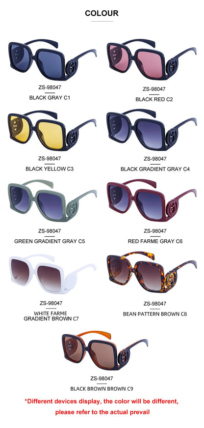 Nouvelles lunettes de soleil pour femmes rétro mode lunettes de soleil polygonales épissage couleur bloquée lunettes Design de luxe Uv400