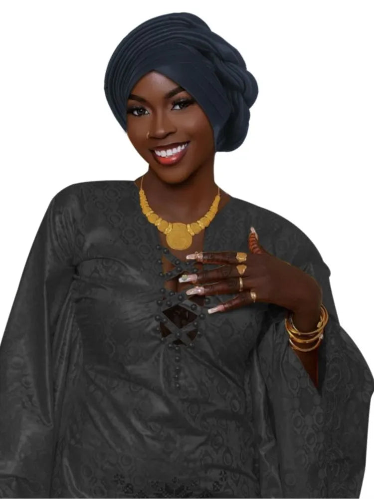 Mode africaine musulmane Turban casquette femmes Autogele couvre-chef dame bandeau Nigeria mariage couvre-chef Turbante Mujer 2025