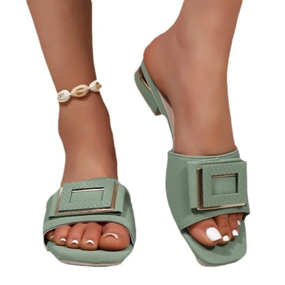 Pantoufles d'Été à Talons Hauts pour Femme, Chaussures Élégantes à Enfiler, Confortables, pour ixde Mariage