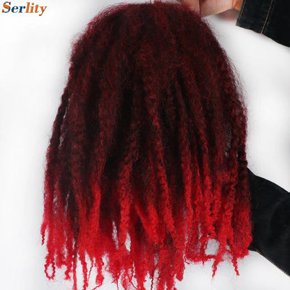 Marley Twist cheveux tressés pré - étirés pack de 1 - 6 ombre boucles africaines crochet cheveux tressés pour faux locs Jumbo Marley Twist cheveux