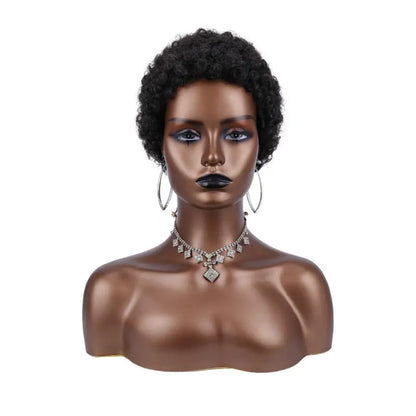 Perruque Afro Synthétique Courte Crépue Bouclée pour Femmes Noires, Blonde à Noire, Naturelle Comme Vrais Cheveux, Cosplay, ix