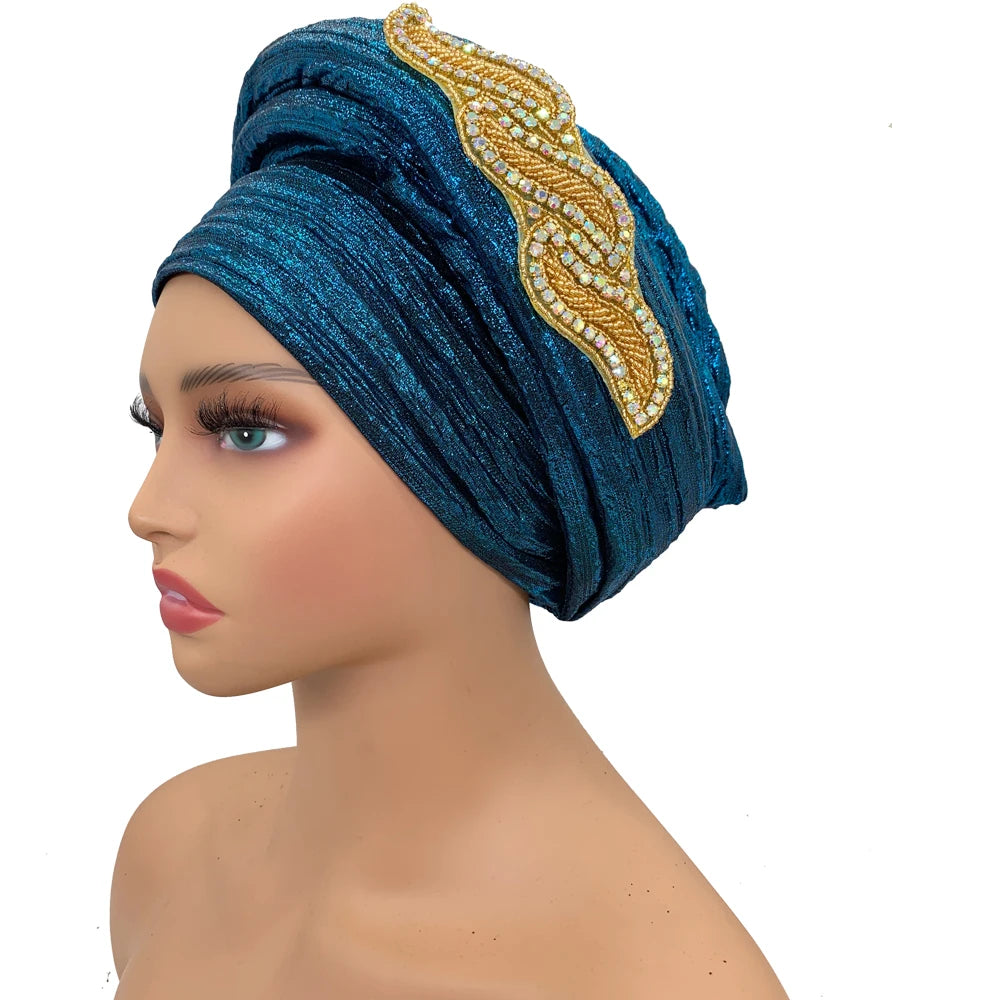 Mode africain Turban casquette femmes Autogele couvre-chef dame bandeau Nigeria mariage couvre-chef Turbante Mujer